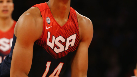 Davis, durante un partido con EEUU en el Mundial. Al Bello/AFP