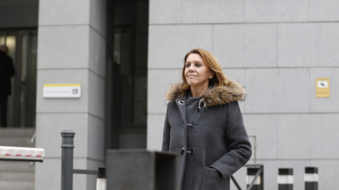 La ex secretaria general del PP María Dolores de Cospedal a la salida este martes de la Audiencia Nacional, a 28 de noviembre de 2023. La ex secretaria general del PP María Dolores de Cospedal a la salida este martes de la Audiencia Nacional, a 28 de noviembre de 2023.