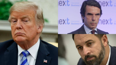 Trump, Aznar y Abascal guardan vínculos que eran desconocidos. Trump, Aznar y Abascal guardan vínculos que eran desconocidos.