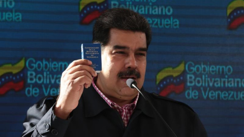 09/12/2018.- Fotografía cedida por prensa de Miraflores donde se observa al presidente venezolano, Nicolás Maduro, mientras habla durante las elecciones de concejales hoy en Caracas (Venezuela). El presidente de Venezuela, Nicolás Maduro, p 09/12/2018.- Fotografía cedida por prensa de Miraflores donde se observa al presidente venezolano, Nicolás Maduro, mientras habla durante las elecciones de concejales hoy en Caracas (Venezuela). El presidente de Venezuela, Nicolás Maduro, p