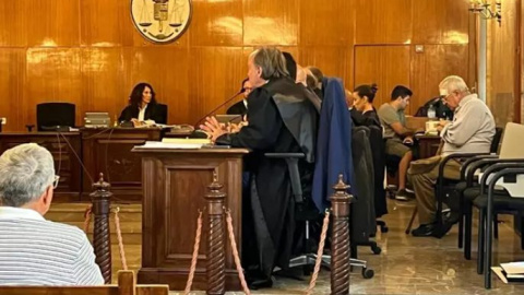 Fotografía de archivo del juicio contra el anciano que mató a uno de los atracadores de su casa en Porreres (Mallorca). Fotografía de archivo del juicio contra el anciano que mató a uno de los atracadores de su casa en Porreres (Mallorca).