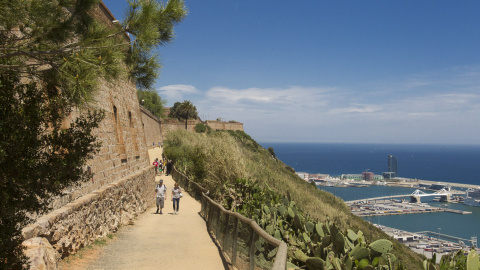 Camins de sorra prop del Mirador del Migdia. Camins de sorra prop del Mirador del Migdia.