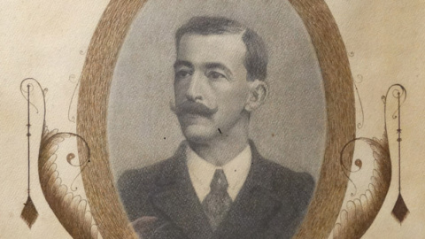 Detalle de un retrato de Ricardo Mella pintado por Nicanor Pardo. / ARCHIVO DE LA FAMILIA MELLA