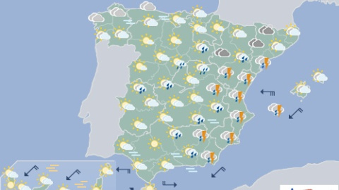 Previsión meteorológica del 27 de agosto. / AEMET