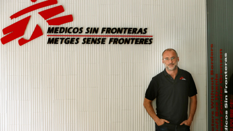 26/08/2019.- El presidente de Médicos sin Fronteras (MsF) en España, David Noguera, durante una entrevista con Efe en la que denuncia un aumento en los últimos años de la "criminalización de la solidaridad" y la "politización de la acción h 26/08/2019.- El presidente de Médicos sin Fronteras (MsF) en España, David Noguera, durante una entrevista con Efe en la que denuncia un aumento en los últimos años de la "criminalización de la solidaridad" y la "politización de la acción h
