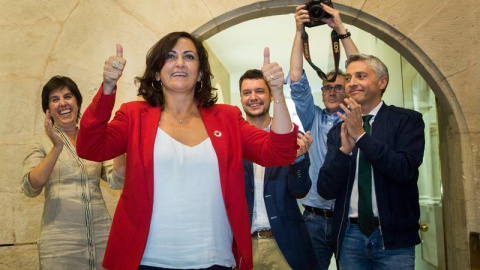 Concha Andreu tras ser elegida presidenta de La Rioja.-EFE Concha Andreu tras ser elegida presidenta de La Rioja.-EFE