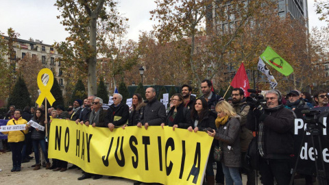 La concentració d'aquest 15 de desembre davant del Tribunal Suprem contra la manca d'imparcialitat de la Justícia espanyola. MARIÀ DE DELÀS La concentració d'aquest 15 de desembre davant del Tribunal Suprem contra la manca d'imparcialitat de la Justícia espanyola. MARIÀ DE DELÀS