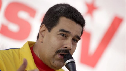 El presidente de Venezuela Nicolás Maduro, durante un acto del PSUV, el mayoritario en su gobierno. EP El presidente de Venezuela Nicolás Maduro, durante un acto del PSUV, el mayoritario en su gobierno. EP