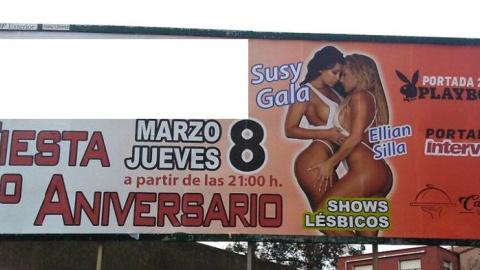 Cartel machista en Oviedo difundido en Twitter por Onda Cero Gijón. Cartel machista en Oviedo difundido en Twitter por Onda Cero Gijón.