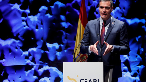 El presidente del Gobierno español, Pedro Sánchez, pronuncia un discurso durante la inauguración del IV Congreso Iberoamericano CEAPI (Consejo Empresarial Alianza por Iberoamérica) este 17 de mayo de 2021. El presidente del Gobierno español, Pedro Sánchez, pronuncia un discurso durante la inauguración del IV Congreso Iberoamericano CEAPI (Consejo Empresarial Alianza por Iberoamérica) este 17 de mayo de 2021.