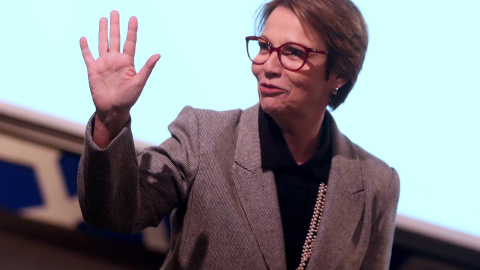 26/08/2019.- La ministra de Agricultura de Brasil, Tereza Cristina Correa, en São Paulo (Brasil). Correa calificó al presidente de Francia, Emmanuel Macron, de "oportunista", por amenazar con vetar el acuerdo UE-Mercosur, y aseguró que sus 26/08/2019.- La ministra de Agricultura de Brasil, Tereza Cristina Correa, en São Paulo (Brasil). Correa calificó al presidente de Francia, Emmanuel Macron, de "oportunista", por amenazar con vetar el acuerdo UE-Mercosur, y aseguró que sus