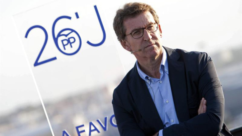 El presidente de la Xunta, Alberto Núñez Feijóo, durante un acto de campaña. /EFE El presidente de la Xunta, Alberto Núñez Feijóo, durante un acto de campaña. /EFE