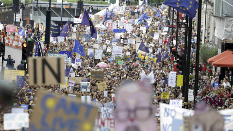 Vista de la marcha contra el Brexit.- REUTERS