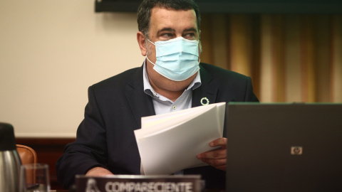 El Alto Comisionado para la Lucha contra la Pobreza Infantil, Ernesto Gasco, durante la Comisión de Derechos de la Infancia y Adolescencia del Congreso de los Diputados, a 21 de abril de 2021, en Madrid (España). El Alto Comisionado para la Lucha contra la Pobreza Infantil, Ernesto Gasco, durante la Comisión de Derechos de la Infancia y Adolescencia del Congreso de los Diputados, a 21 de abril de 2021, en Madrid (España).