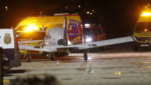 Efectivos en el aeródromo de Cuatro Vientos, en Madrid. EFE Efectivos en el aeródromo de Cuatro Vientos, en Madrid. EFE
