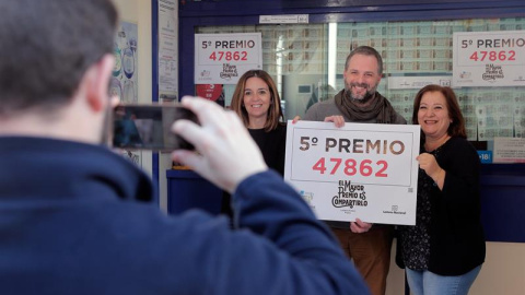 El número 47.862 ha sido premiado con el primero de los quintos premios. /EFE El número 47.862 ha sido premiado con el primero de los quintos premios. /EFE