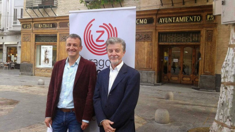 El concejal de Cultura y Economía del Ayuntamiento de Zaragoza, Fernando Rivarés, y el alcalde, Pedro Santisteve, ambos de Zaragoza en Común El concejal de Cultura y Economía del Ayuntamiento de Zaragoza, Fernando Rivarés, y el alcalde, Pedro Santisteve, ambos de Zaragoza en Común