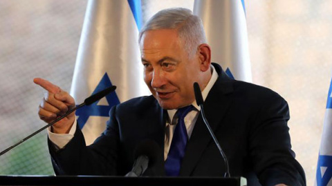 El primer ministro israelí, Benjamin Netanyahu, en Hebrón. / ABIR SULTAN (EFE) El primer ministro israelí, Benjamin Netanyahu, en Hebrón. / ABIR SULTAN (EFE)