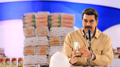 Fotografía cedida este miércoles por la oficina de Prensa Presidencial de Venezuela donde se observa al presidente venezolano Nicolás Maduro tomar parte en un acto de Gobierno en Carrizal, en el estado de Miranda. - EFE Fotografía cedida este miércoles por la oficina de Prensa Presidencial de Venezuela donde se observa al presidente venezolano Nicolás Maduro tomar parte en un acto de Gobierno en Carrizal, en el estado de Miranda. - EFE