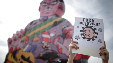 Marcha en Brasil contra Bolsonaro por su gestión frente al coronavirus. Marcha en Brasil contra Bolsonaro por su gestión frente al coronavirus.