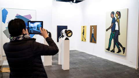 Obras del británico Julian Opie, de la Galería Krobath.- EFE