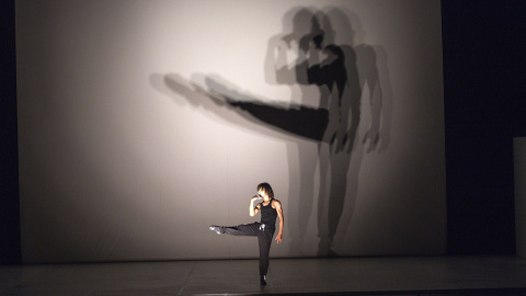 Un integrante de la compañía suiza de danza Bejart Ballet durante el ensayo general de la obra de 'Ballet por la Vida' en la Ópera de Berlín, Alemania hoy 21 de julio de 2015. La obra podrá verse del 21 al 26 de julio. EFE/Bernd von Jutrcze