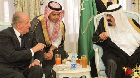 El Rey Juan Carlos junto a Abdalá bin Abdelaziz, rey de Arabia Saudí.- CASA REAL El Rey Juan Carlos junto a Abdalá bin Abdelaziz, rey de Arabia Saudí.- CASA REAL