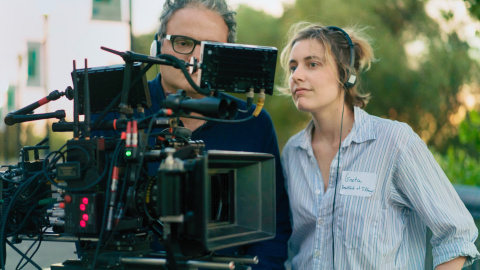 Greta Gerwig, en el rodaje Greta Gerwig, en el rodaje