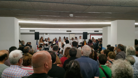 L'acte d'homenatge a Allende s'ha fet al centre cívic del Carmel. ESPERANZA ESCRIBANO