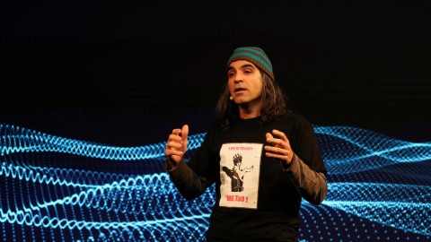 Chema Alonso, Chief Data Officer de Telefónica, en la presentación de Aura,  en Barcelona. REUTERS/Sergio Perez