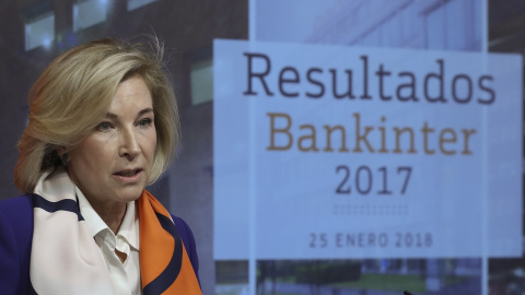 La consejera delegada de Bankinter, María Dolores Dancausa, en la presentación de los resultados del banco en 2017. EFE La consejera delegada de Bankinter, María Dolores Dancausa, en la presentación de los resultados del banco en 2017. EFE