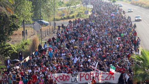 27/12/23 Migrantes salieron en caravana el pasado domingo hacia Estado Unidos, desde la ciudad de Tapachula en el estado de Chiapas (México). 27/12/23 Migrantes salieron en caravana el pasado domingo hacia Estado Unidos, desde la ciudad de Tapachula en el estado de Chiapas (México).