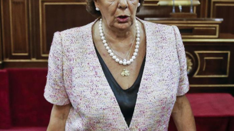 Rita Barberá, senadora del Partido Popular y exalcaldesa de Valencia, en el pleno para la composición del Senado/EFE Rita Barberá, senadora del Partido Popular y exalcaldesa de Valencia, en el pleno para la composición del Senado/EFE