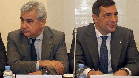 Fotografia de archivo, tomada el 19/7/2017, del ex secretario general de Interior Cèsar Puig (izquierda) y del exdirector de los Mossos d'Esquadra Pere Soler. | EFE Fotografia de archivo, tomada el 19/7/2017, del ex secretario general de Interior Cèsar Puig (izquierda) y del exdirector de los Mossos d'Esquadra Pere Soler. | EFE