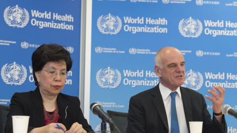 La directora general de la Organización Mundial de la Salud (OMS), junto al enviado especial de la ONU para el Ébola.- EFE. La directora general de la Organización Mundial de la Salud (OMS), junto al enviado especial de la ONU para el Ébola.- EFE.