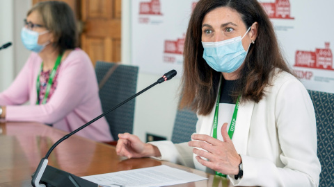 La directora del Instituto de Salud Carlos III, Raquel Yotti y la directora del CNE y coordinadora del Programa de Medicina Predictiva de IMPaCT, Marina Pollán.