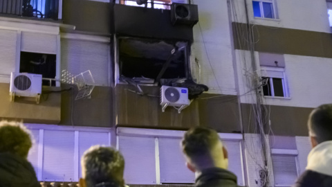 Imagen de la fachada tras el incendio. Imagen de la fachada tras el incendio.