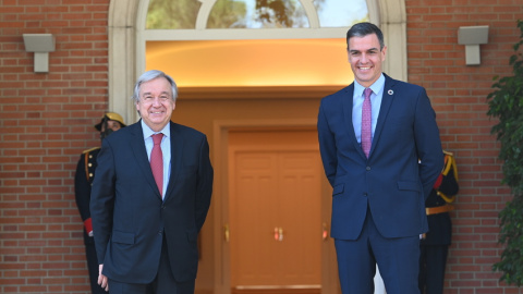 El president espanyol, Pedro Sánchez, i el secretari general de l'ONU, Antonio Guterres, a la Moncloa. El president espanyol, Pedro Sánchez, i el secretari general de l'ONU, Antonio Guterres, a la Moncloa.