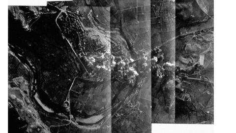 Las tres escuadrillas de bombarderos dejaron caer sobre Alcañiz  diez toneladas de bombas en apenas 90 segundos la tarde del 3 de marzo de 1938.