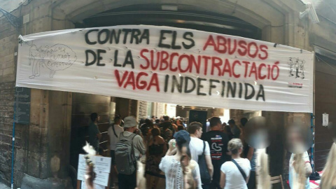 Los trabajadores del Museo Picasso, de Barcelona, en heulga. PICASSO REBEL Los trabajadores del Museo Picasso, de Barcelona, en heulga. PICASSO REBEL