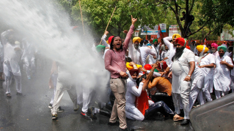 Manifestación de granjeros en Chandigarh, India. REUTERS/Ajay Verma