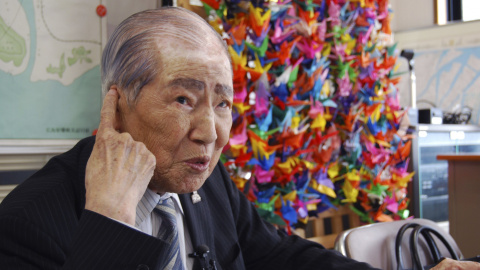 Sunao Tsuboi, de 90 años, presidente de la Asociación de supervivientes de la Bomba Atómica de Hiroshima, conocidos como 'hibakusha'. EFE/Ramón Abarca Sunao Tsuboi, de 90 años, presidente de la Asociación de supervivientes de la Bomba Atómica de Hiroshima, conocidos como 'hibakusha'. EFE/Ramón Abarca