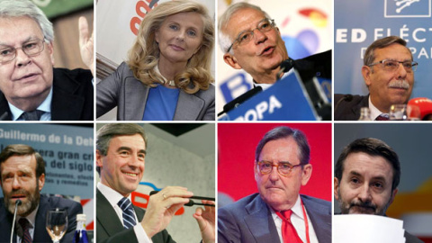 Felipe González, Isabel Tocino, Josep Borrell, José Folgado, Guillermo de la Dehesa, Ángel Acebes, Matías Rodríguez Inciarte y Josu Jon Imaz.- Felipe González, Isabel Tocino, Josep Borrell, José Folgado, Guillermo de la Dehesa, Ángel Acebes, Matías Rodríguez Inciarte y Josu Jon Imaz.-