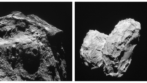 Fotografías difundidas por la Agencia Espacial Europea (ESA) del cometa 67P. La sonda europea Rosetta cumple hoy un año gravitando alrededor del cometa 67P/Churyumov-Gerasimenko, al que llegó tras viajar durante una década en estado de hibe Fotografías difundidas por la Agencia Espacial Europea (ESA) del cometa 67P. La sonda europea Rosetta cumple hoy un año gravitando alrededor del cometa 67P/Churyumov-Gerasimenko, al que llegó tras viajar durante una década en estado de hibe