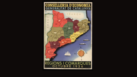 El mapa comarcal de Catalunya del 1936. El mapa comarcal de Catalunya del 1936.