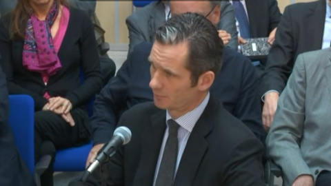 Iñaki Urdangarin, durante su declaracion en el juicio del caso Nóos Iñaki Urdangarin, durante su declaracion en el juicio del caso Nóos