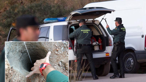 Miembros de la Guardia Civil durante las labores de rescate del niño de dos años. EFE Miembros de la Guardia Civil durante las labores de rescate del niño de dos años. EFE