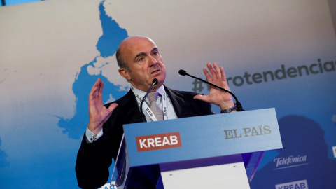 El vicepresidente del Banco Central Europeo (BCE), Luis De Guindos, durante la inauguración del Foro Tendencias 2020, en Madrid. EFE/David Fernández El vicepresidente del Banco Central Europeo (BCE), Luis De Guindos, durante la inauguración del Foro Tendencias 2020, en Madrid. EFE/David Fernández