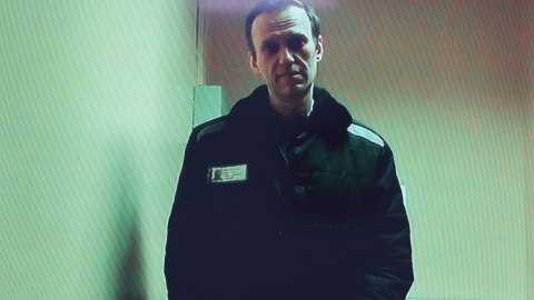 11/12/2023 - El líder de la oposición rusa, Alexei Navalny, en una videoconferencia durante una audiencia en el tribunal de distrito de Basmanny en Moscú, Rusia, el 26 de abril de 2023. 11/12/2023 - El líder de la oposición rusa, Alexei Navalny, en una videoconferencia durante una audiencia en el tribunal de distrito de Basmanny en Moscú, Rusia, el 26 de abril de 2023.