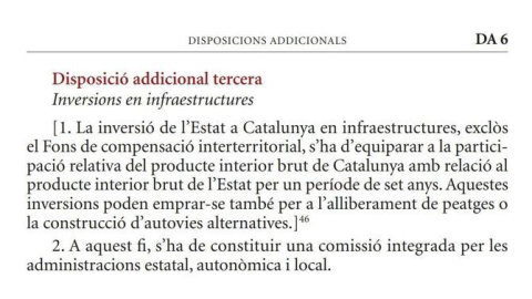 La disposició addicional tercera de l'Estatut. La disposició addicional tercera de l'Estatut.